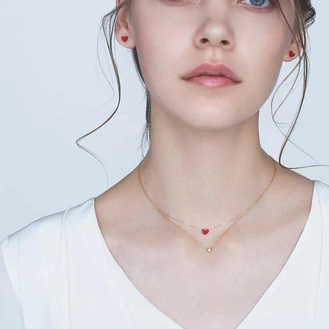 AHKAH Thiran Heart Necklace Red - Image 3