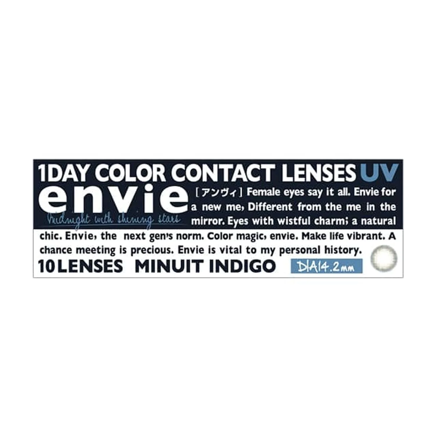 Envie UV One-Day Color Contact Lenses Minuit Indigo - Image 3