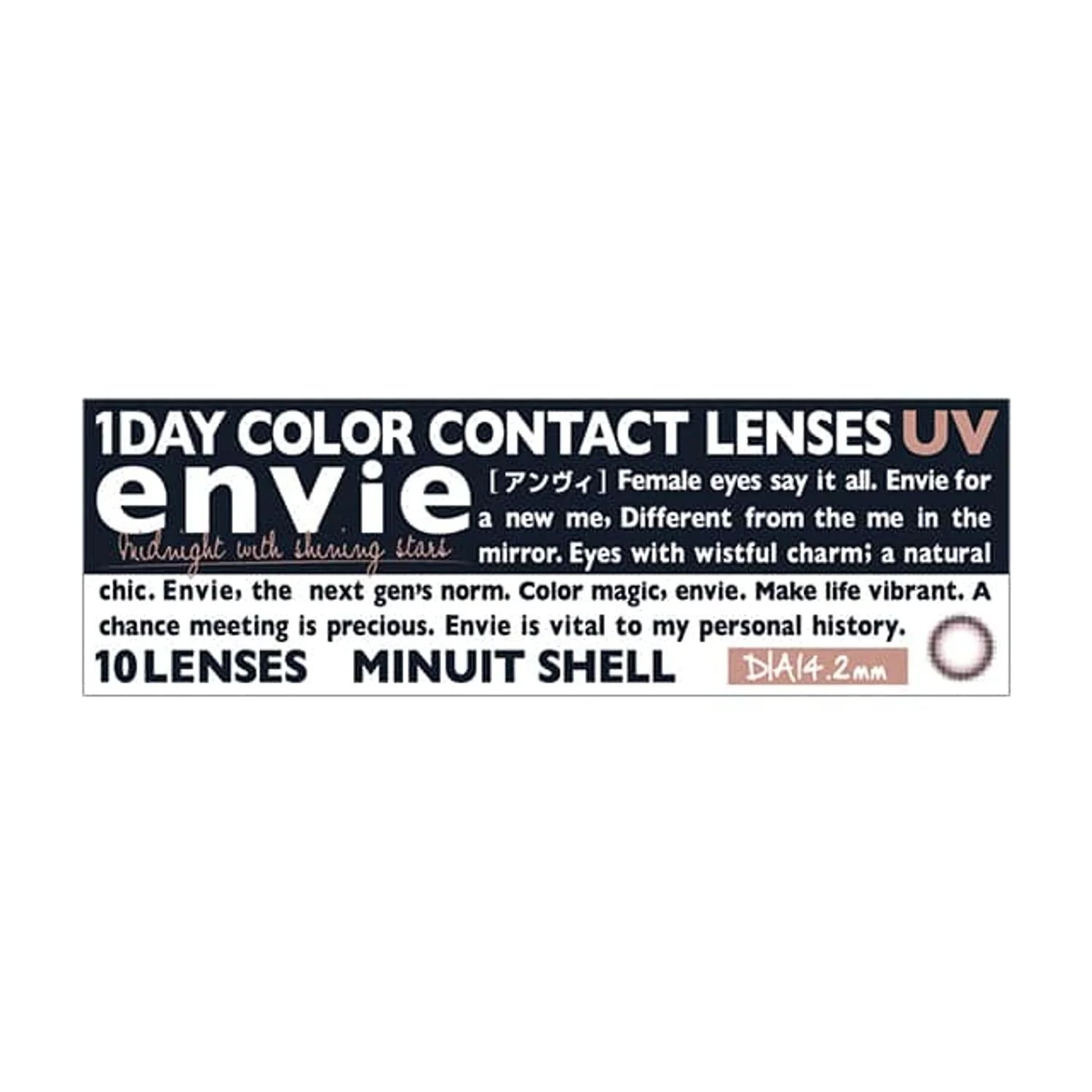 Envie UV One-Day Color Contact Lenses Minuit Shell - Image 4