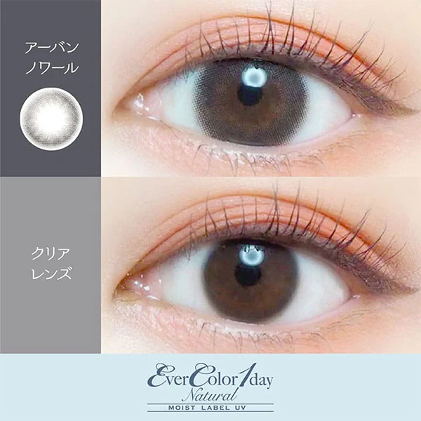 EverColor 1 Day Natural Moist Label UV Contact Lenses Urban Noir - Image 3