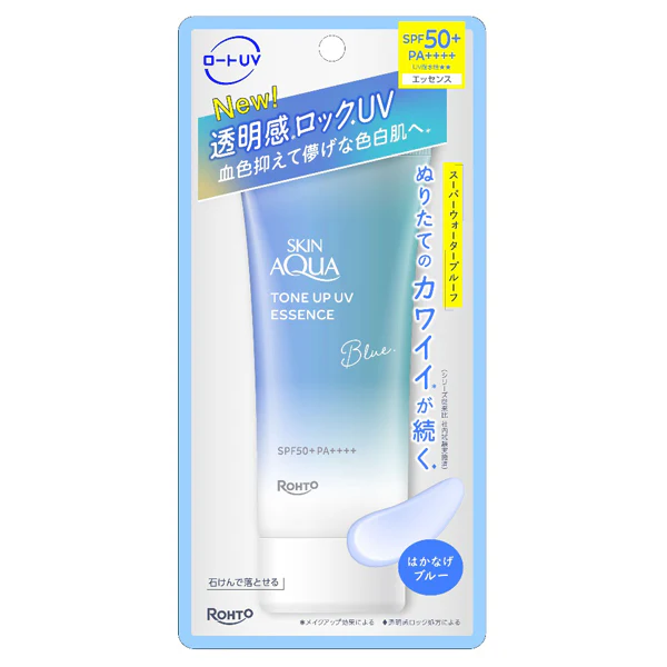 Rohto Skin Aqua Tone Up UV Essence Blue
