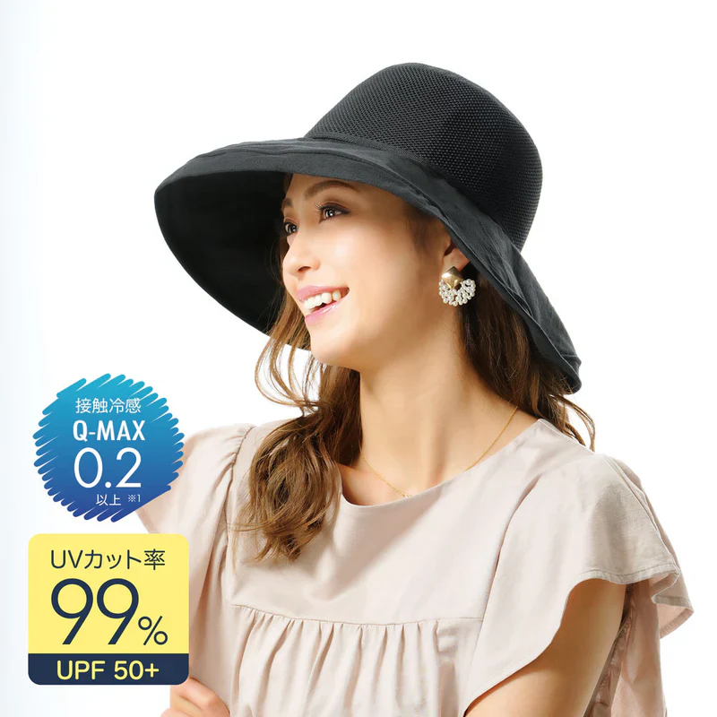 Sun Family UV & Cool Wide-Brim Mesh Hat - Image 4